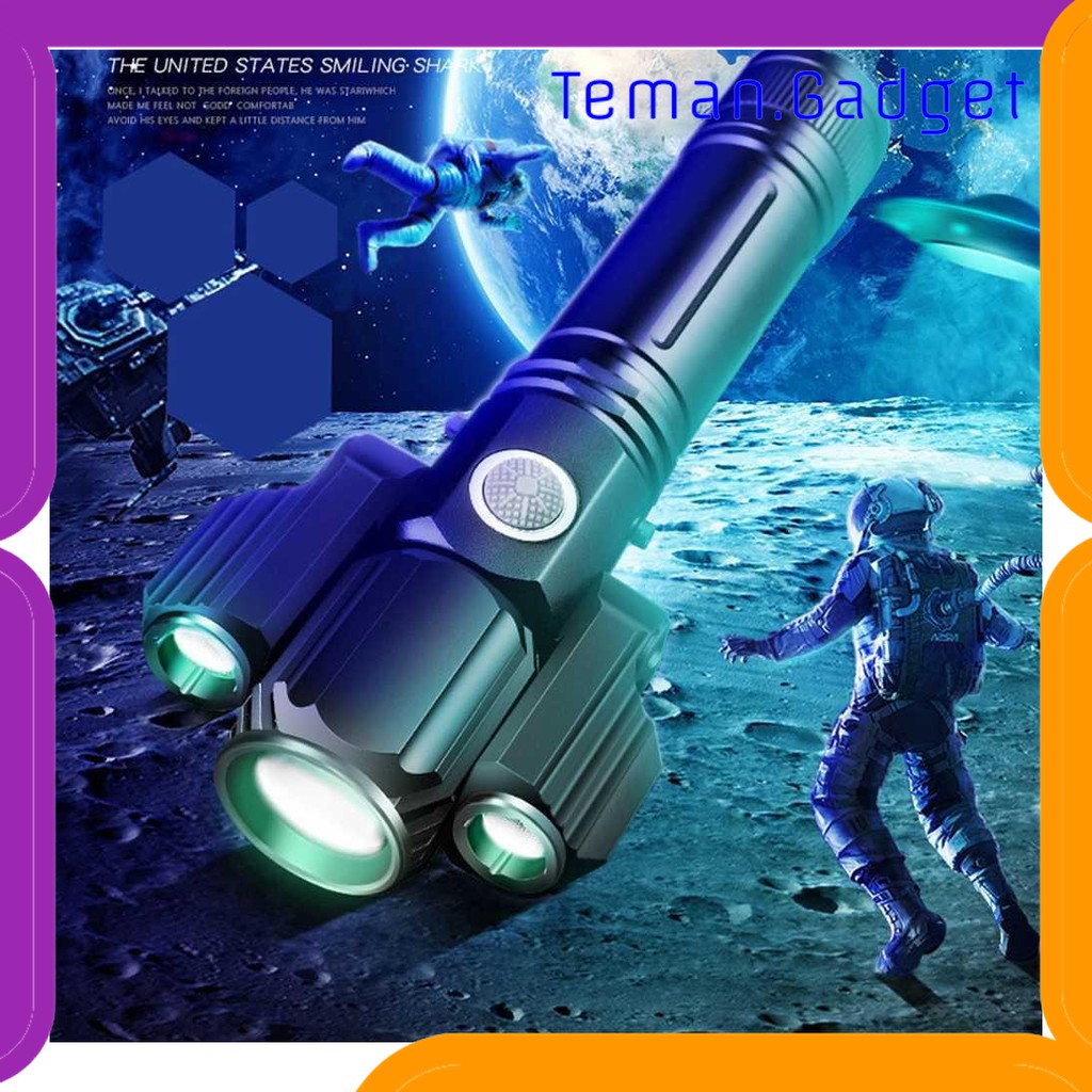 TG-IE002 TAFFLED SENTER LED TELESCOPIC ZOOM CREE T6 + 2 X XPE 15000 LM - KS-737