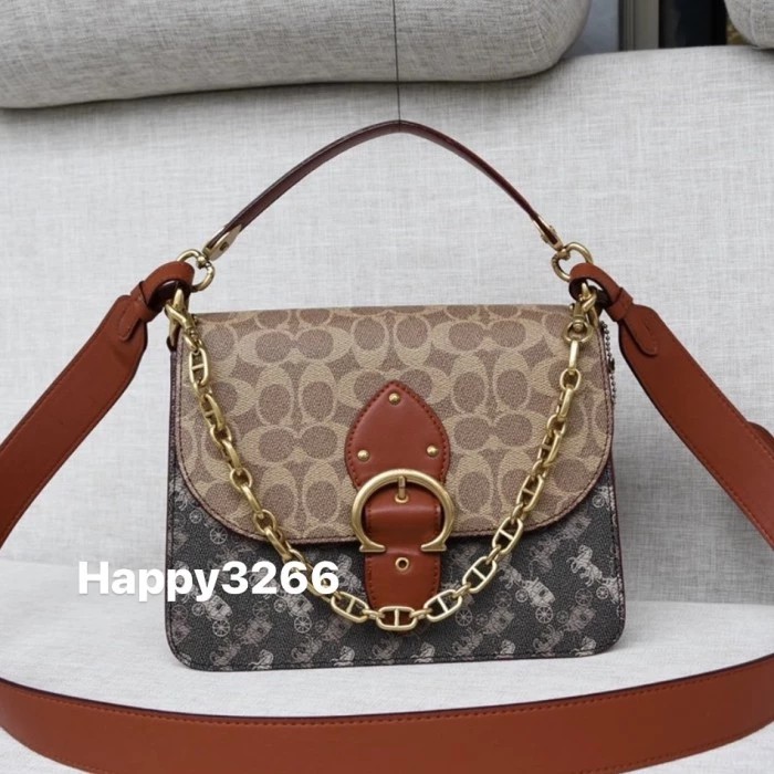 Coach Beat Horse And Carriage Canvas Shoulder Bag - ORIGINAL GUARANTEE