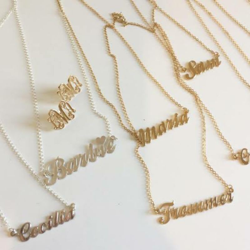 Kalung Huruf Nama Titanium A-Z