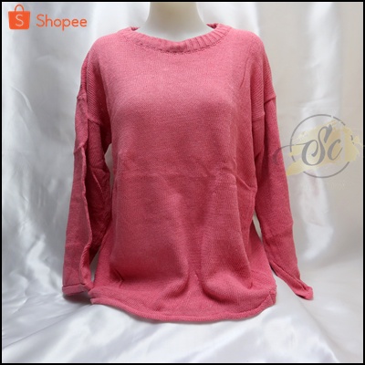 [✅COD]SWEATER RAJUT WANITA ZERO QUALITY SUPER PREMIUM / ATASAN OVERSIZE || SWEATER POLOS-DUSTY PINK