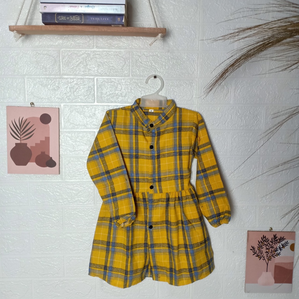 dress flanel/tunik flanel/tunik anak/dress anak 1-6 tahun/flanel termurah/mecc_ayubii