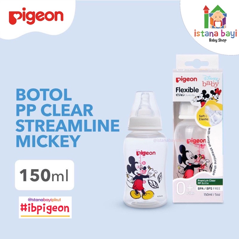 Pigeon Botol PP Clear Streamline Disney Mickey/MINNIE 150 &amp; 250 ml