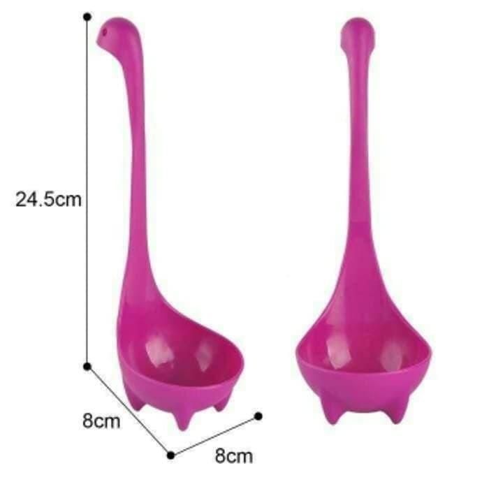 Sendok Kuah Dinosaurus / Centong Sayur Sop/ Nessie Laddle / Peralatan Dapur Lucu Unik Serbaguna Centong Angsa / Dinosaurus Sendok Kuah Unik Besar Sayur Sup Centong Berdiri