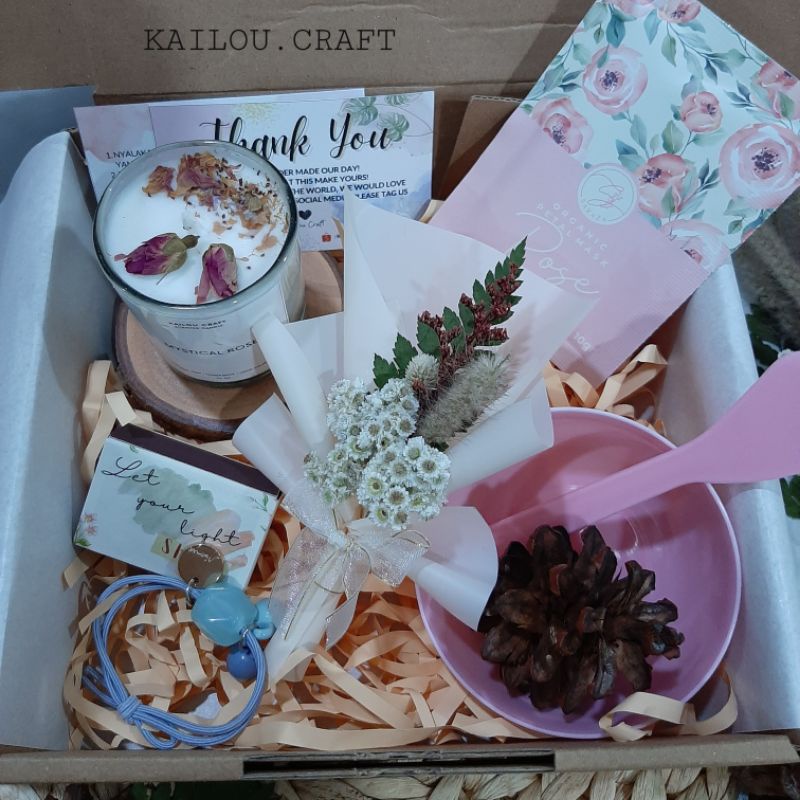 Gift Box Scented Candle | Lilin Aromaterapi | Kado Ulang Tahun | Kado Wisuda | Hampers