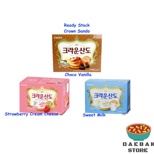 

Crown Sando Rasa strawberry, Chocolate and Milk