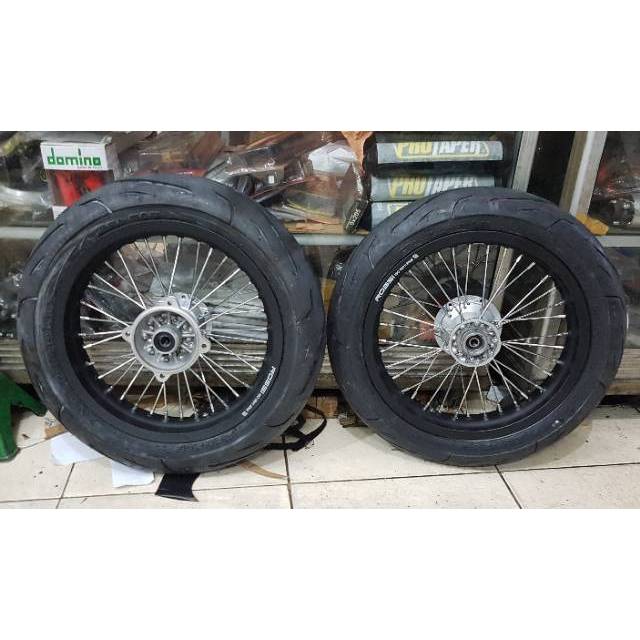 Velg set supermoto klx150..Dtracker 150 ring 14-14