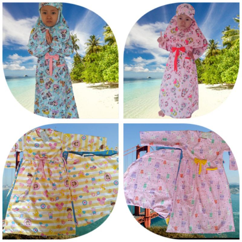 (COD) Set Gamis Karakter (usia 2-5 th)