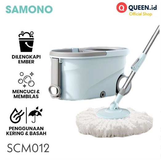 Jual Alat Pel Lantai Putar Kain Fiber Dengan Ember Spin Mop Membilas Alat Pel Lantai Kain Fiber