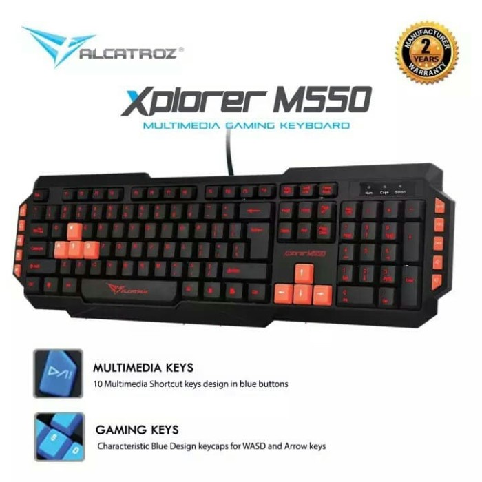 Alcatroz Xplorer M550 Multimedia USB Keyboard