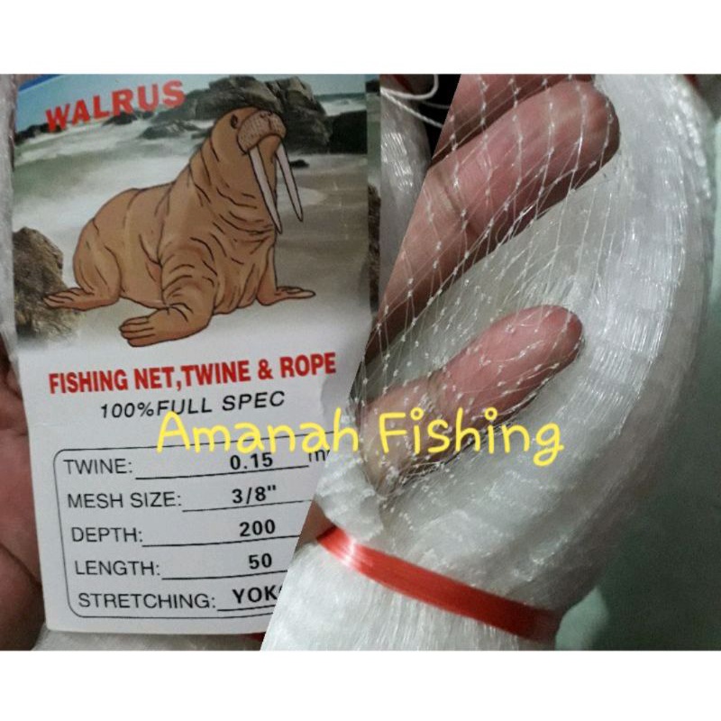 Jaring ikan 3/8 inchi jaring ikan paling kecil jaring bahan anco jaring bahan jala jaring udang jari