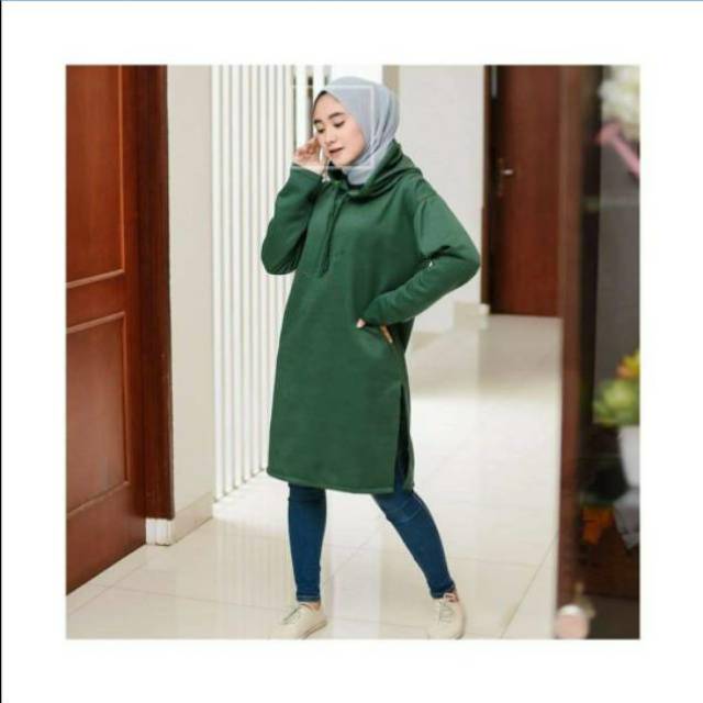 Tunik hoodie cewek keren makassar
