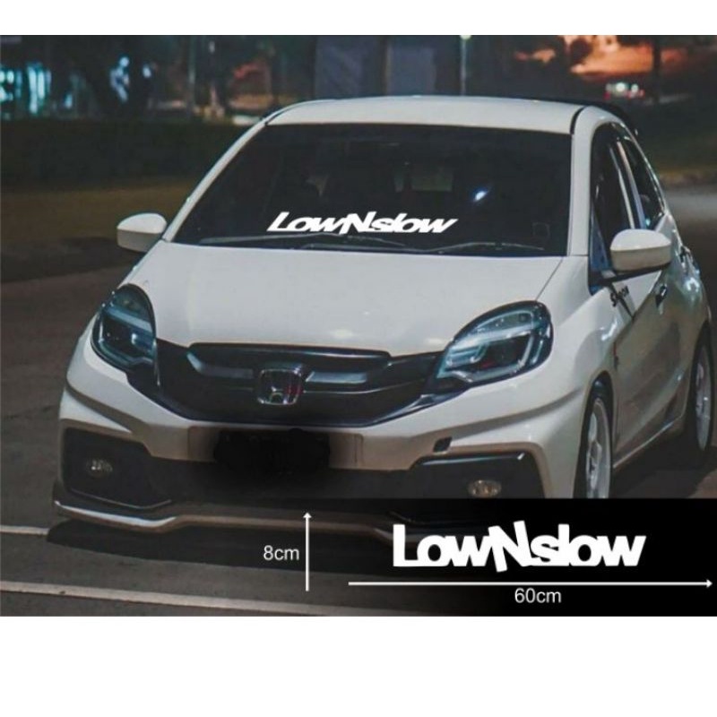 stiker low N slow cutting sticker kaca mobil