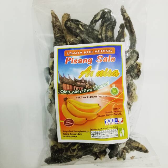 Pisang sale makanan khas lokal padang