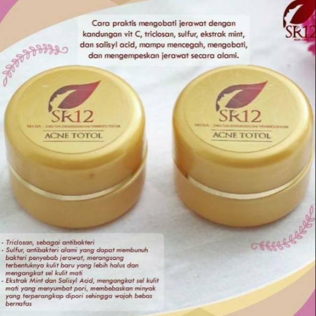 Mengobati dan Mengempeskan jerawat Acne totol SR12 BPOM ORIGINAL