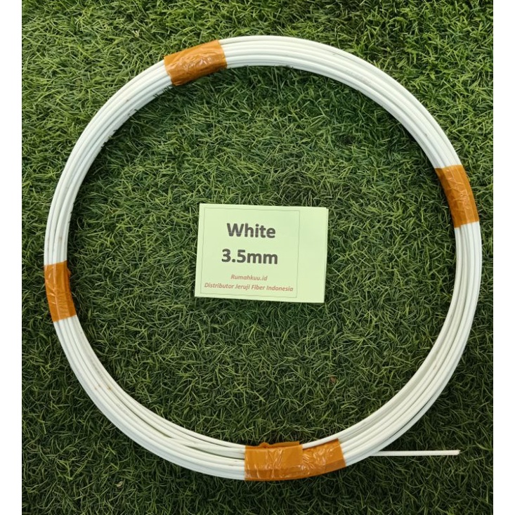 Ruji Fiber 3.5mm putih untuk sangkar, layangan naga dll
