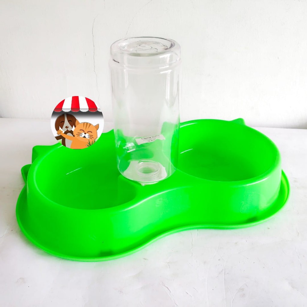 Tempat Makan Minum Hewan - Botol Kucing - Pet Bowl Double Anti Semut