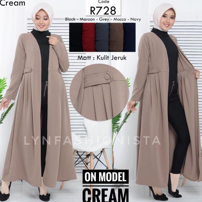 LONG CARDIGAN WANITA LENGAN PANJANG/ VIKA OUTER/BLEZER GAMIS TEBAL