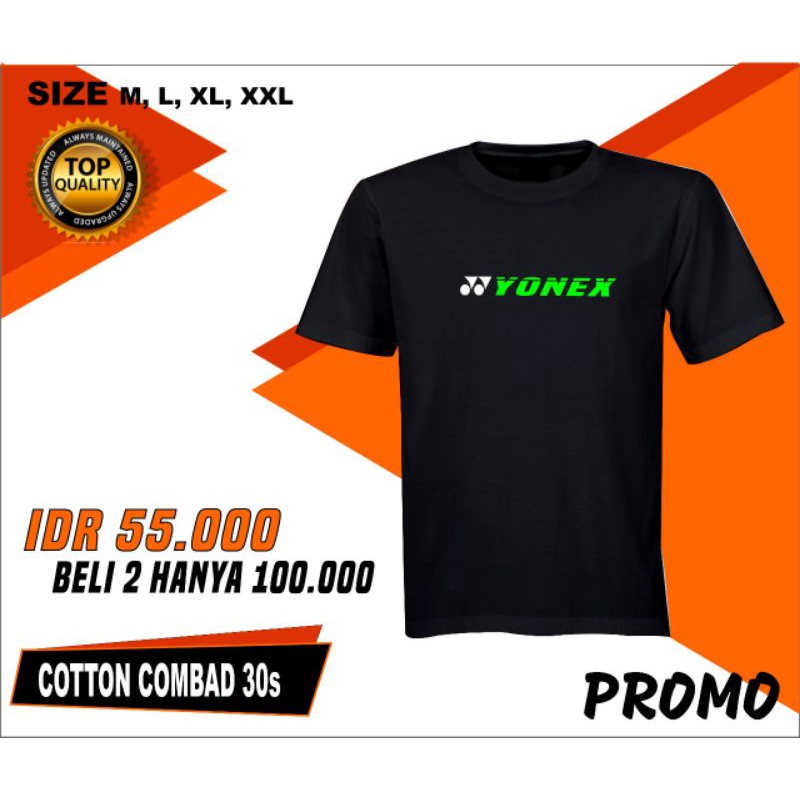 Kaos katun badminton baju polos jersey bulutangkis pakaian dewasa