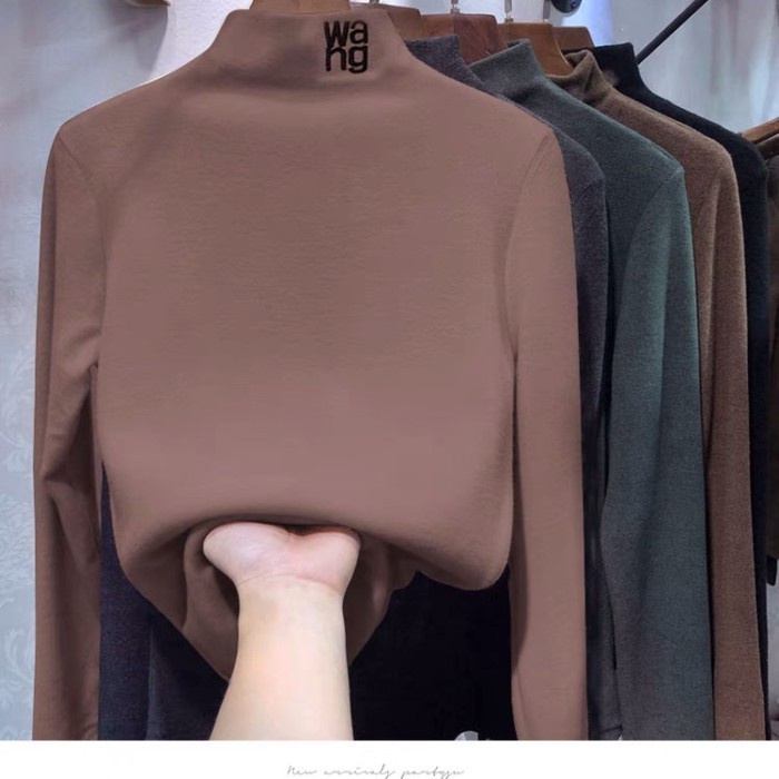 Turtleneck Sweater Wanita Halus Lembut Hangat Manset Adem Super nyaman