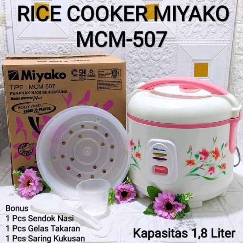 Miyako Rice Cooker MCM507 – Magic Com 1.8 Liter 3in1 395 Watt / Penanak Nasi