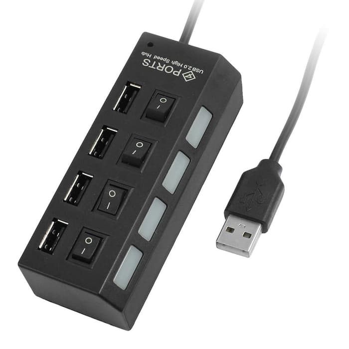 Usb hub 4 port saklar on off - usb hub 2.0 4 port 4 switch