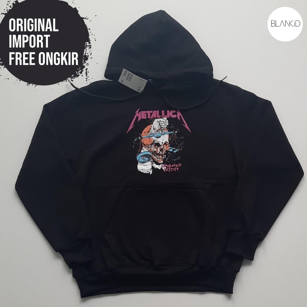 HOODIE HnM METALLICA DAMAGE JUSTICE ORIGINAL - HOODIE H&M ORI - HOODIE HNM ORIGINAL - JAKET HM