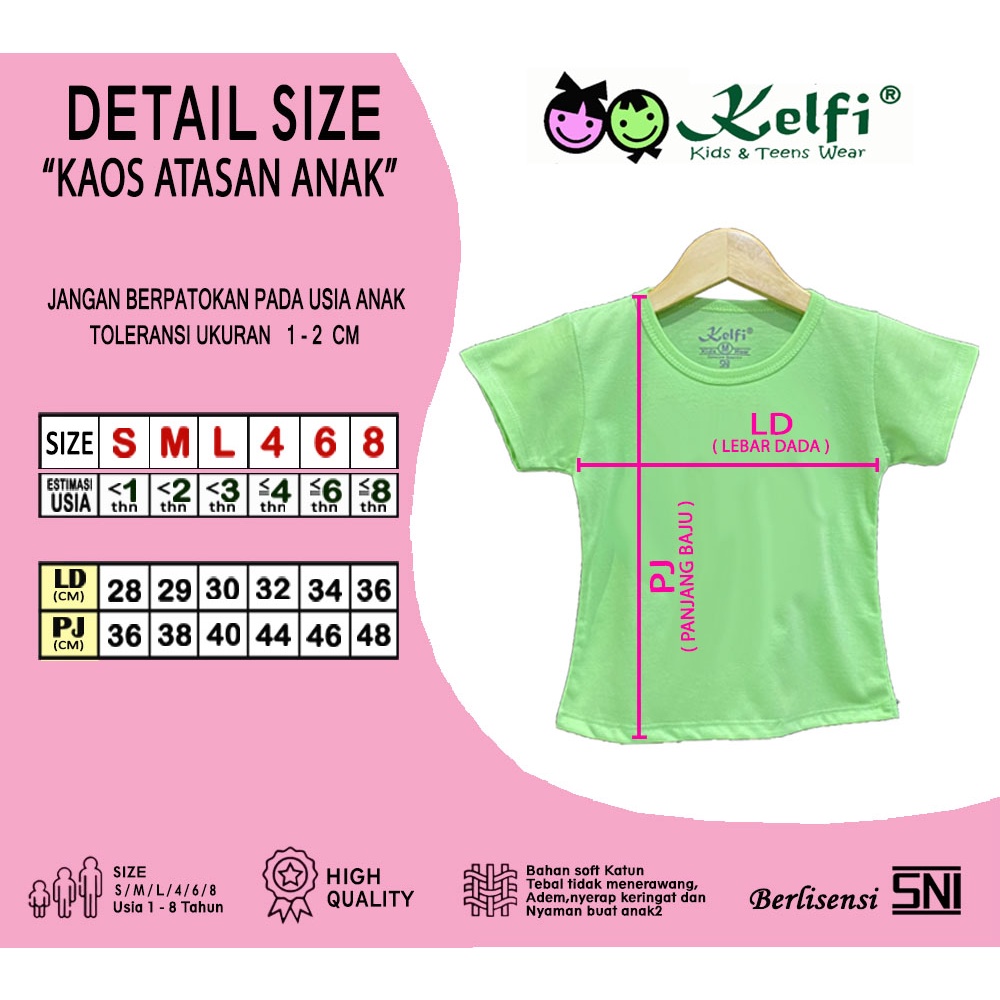 KELFI BAJU ANAK / ATASAN BAJU ANAK MOTIF BORDIR 1 - 8 TAHUN ==&gt; NEW LAUNCHING