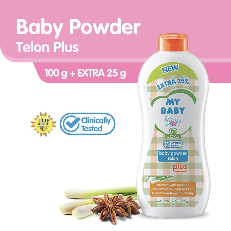 *NEW ARRIVAL* My Baby Powder Telon Plus Bedak Bayi 100 gr + Extra 25 gr / 250 gr + Extra 63 gr / 350gr + 88 gr / 50 gr