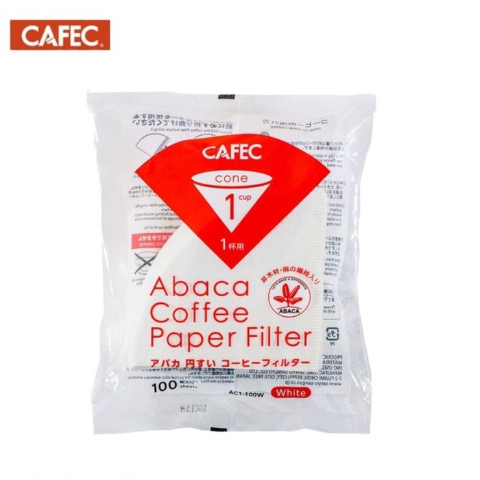 

Alat Kopi Cafec Abaca AC1-100W Filter Paper V60 01 White isi 100pcs