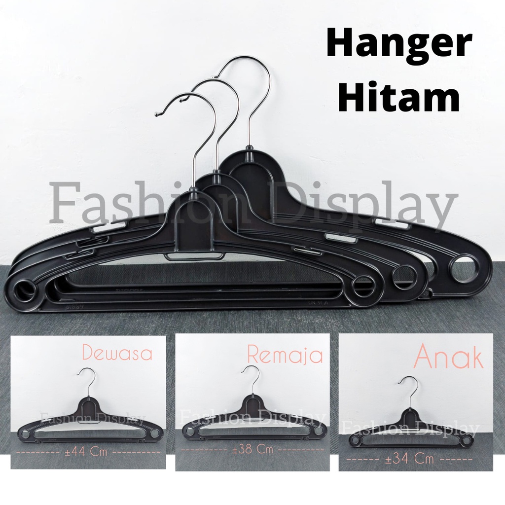 Hnager Plastik Gantungan Baju Plastik Hanger Biggy Ok Display Pakaian Hanger Anak Dewasa Remaja-BH