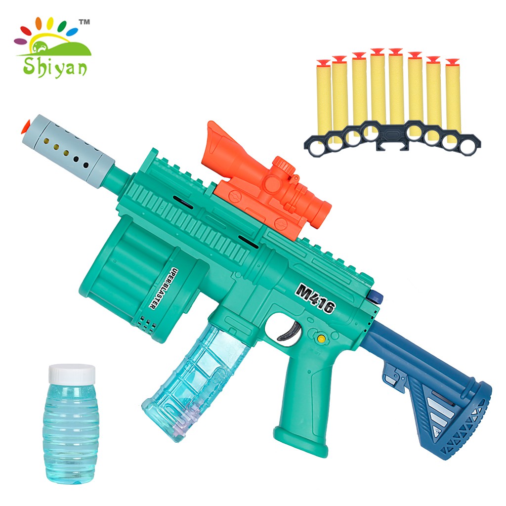 [Shiyan] soft bullet assault rifle toys / mainan senapan dengan bubble blower model senjata m416