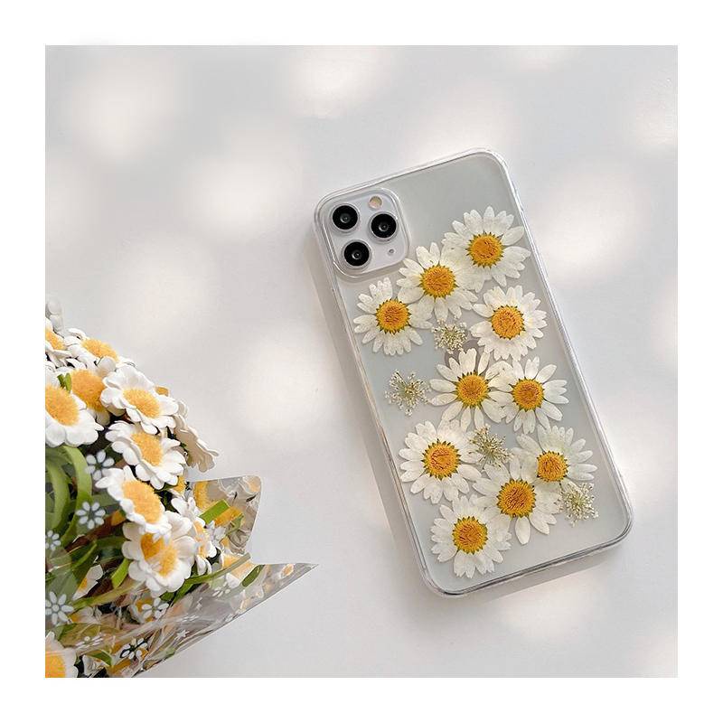 Soft Case Motif Bunga Daisy Warna Kuning Untuk iPhone 13 12 11 Pro MAX Mini X XS MAX XR SE 2022 2020 7 8 Plus