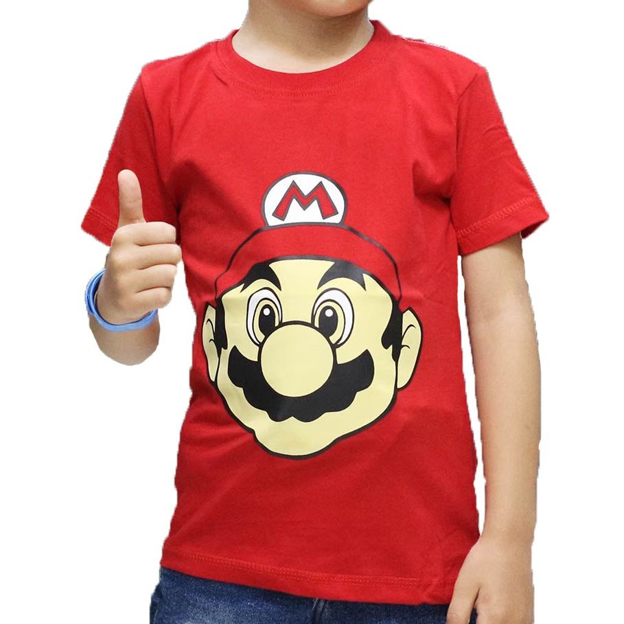Z 1-8 TAHUN S baju Kaos Anak laki laki cowok super MARIO BROS Merah grosir kaos tanah abang