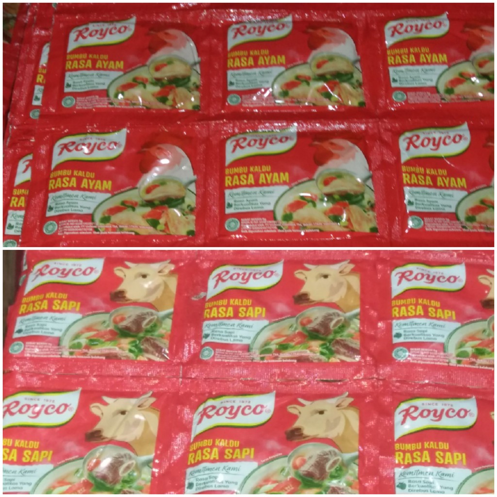 

Royco Ayam Bumbu Kaldu Penyedap Rasa Royco Sapi Royco Renceng 12pcs x 9gr