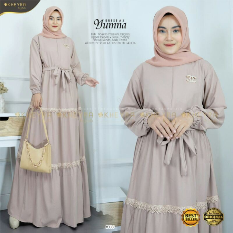 Yumna Dress By Kheyra || Dress Syari