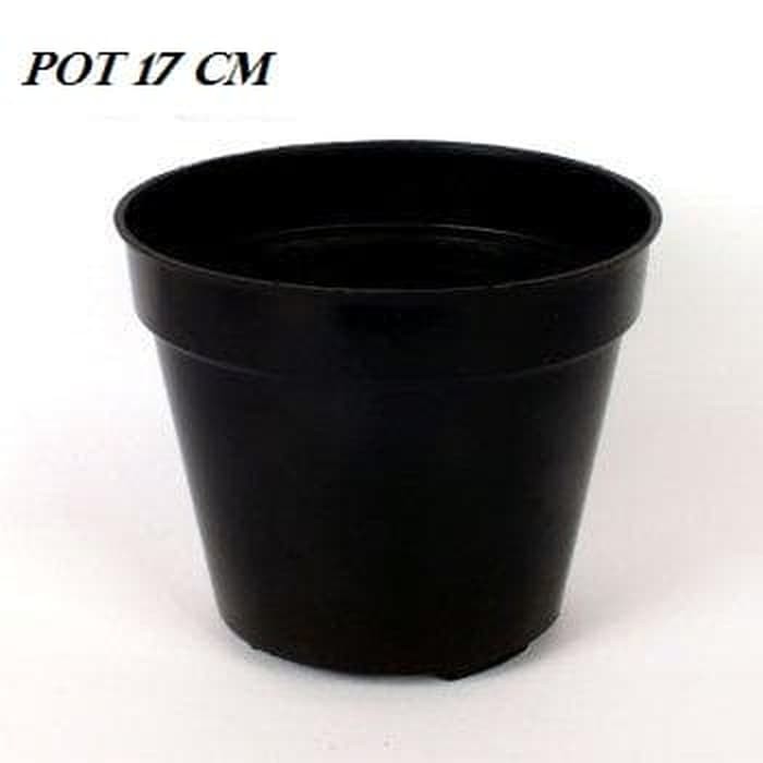 Unik Pot Bunga Plastik 17Cm Pot Hitam Pot Tanaman Pot Plastik 17 Cm Murah