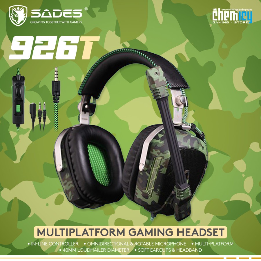 Sades SA926T / SA-926T Camo Multiplatform Gaming Headset