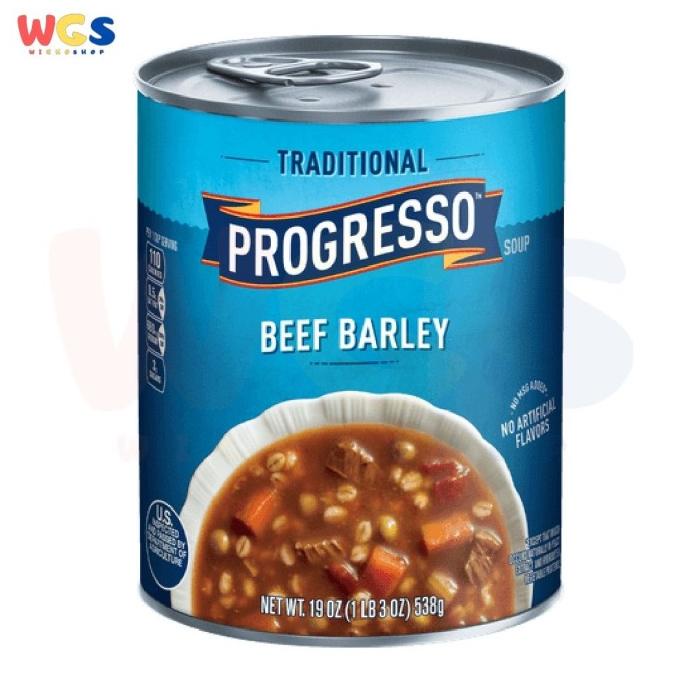 

Traditional Progresso Beef Barley Soup No Artificial Flavors 19oz 538g