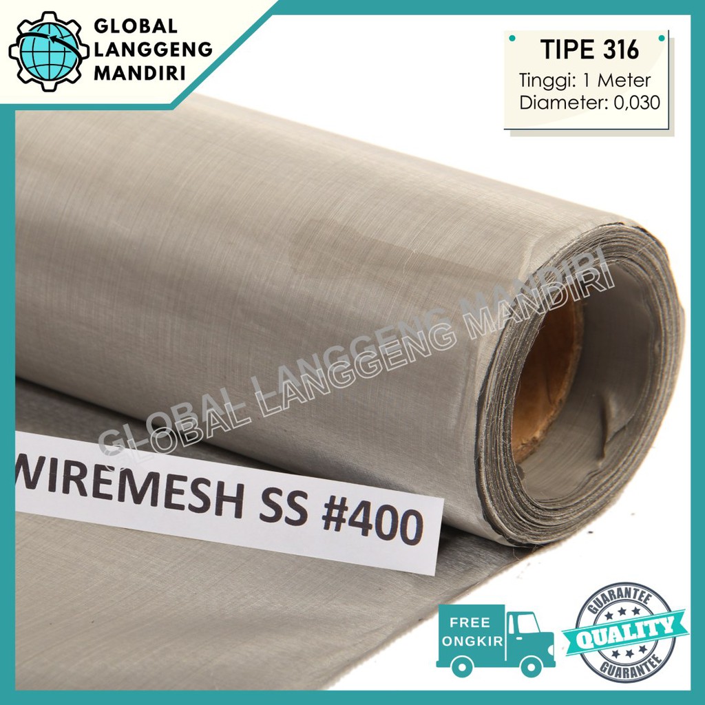 WIRE MESH 400 (316) JAPAN QUALITY 1MX1M / FILTER STAINLESS #400