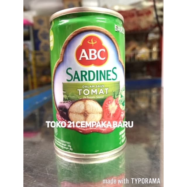 

ABC Sardines Saus Tomat 155 gram | Ikan Sarden Saos Tomato Kaleng 155g