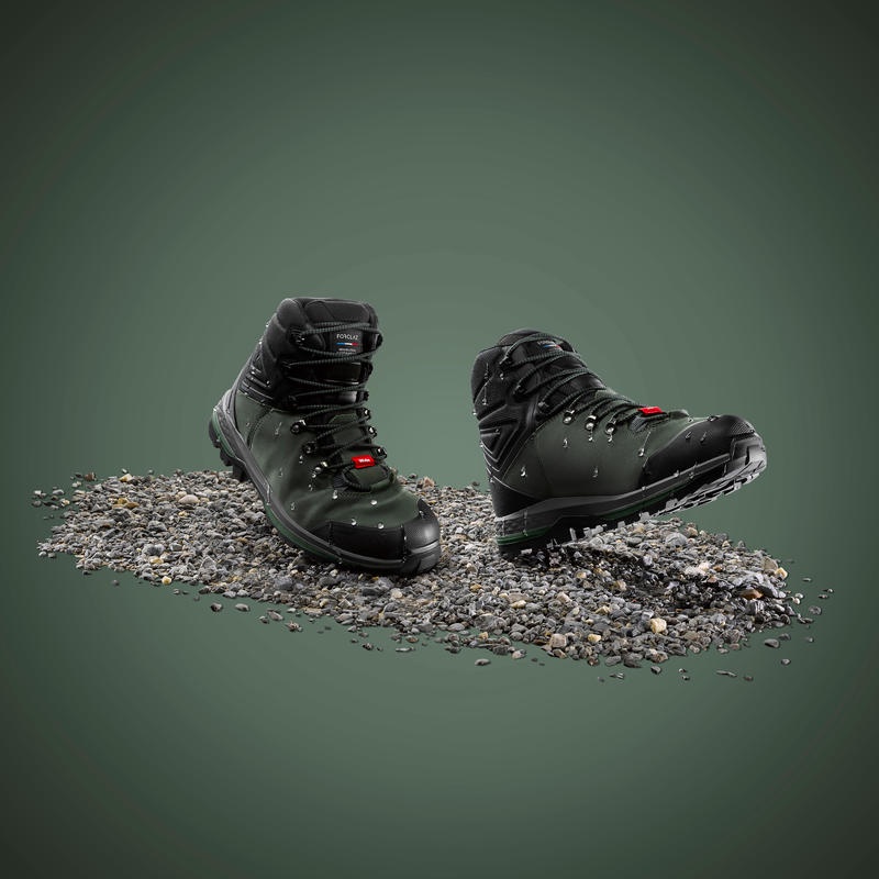 FORCLAZ TREK100 Sepatu Boot Kulit Pria Sol Fleksibel Hiking Trekking