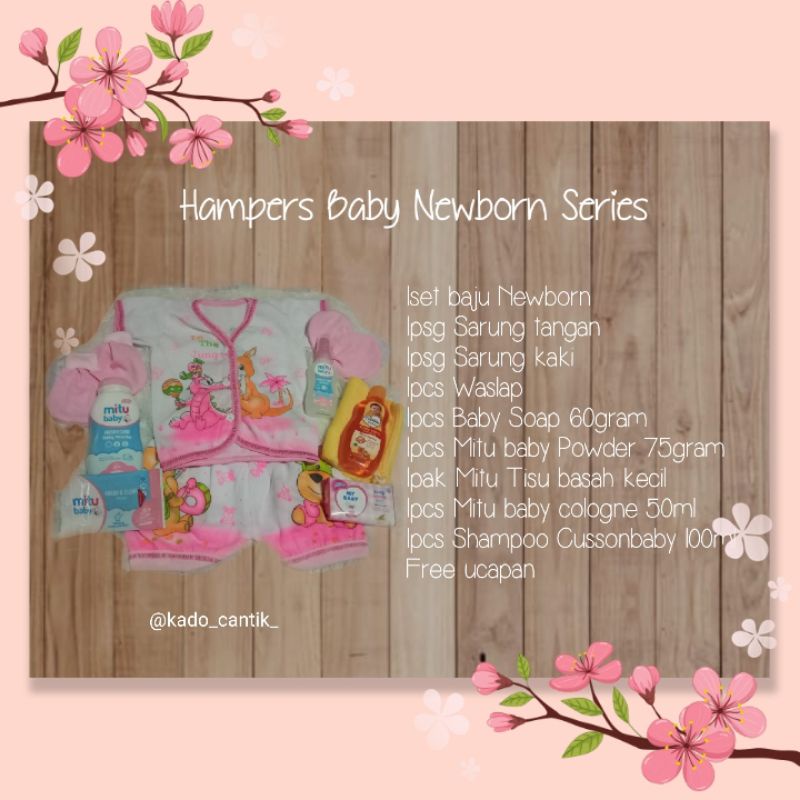 Hampers baby kado bayi murah kado lahiran bayi box (UPLODE ULANG)-Newborn Series Pink