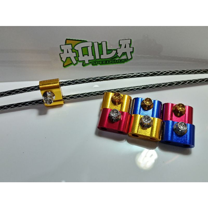 gembok kleman kabel gas cnc dan baut probolt klem penjepit kabel gas motor harga sepaket