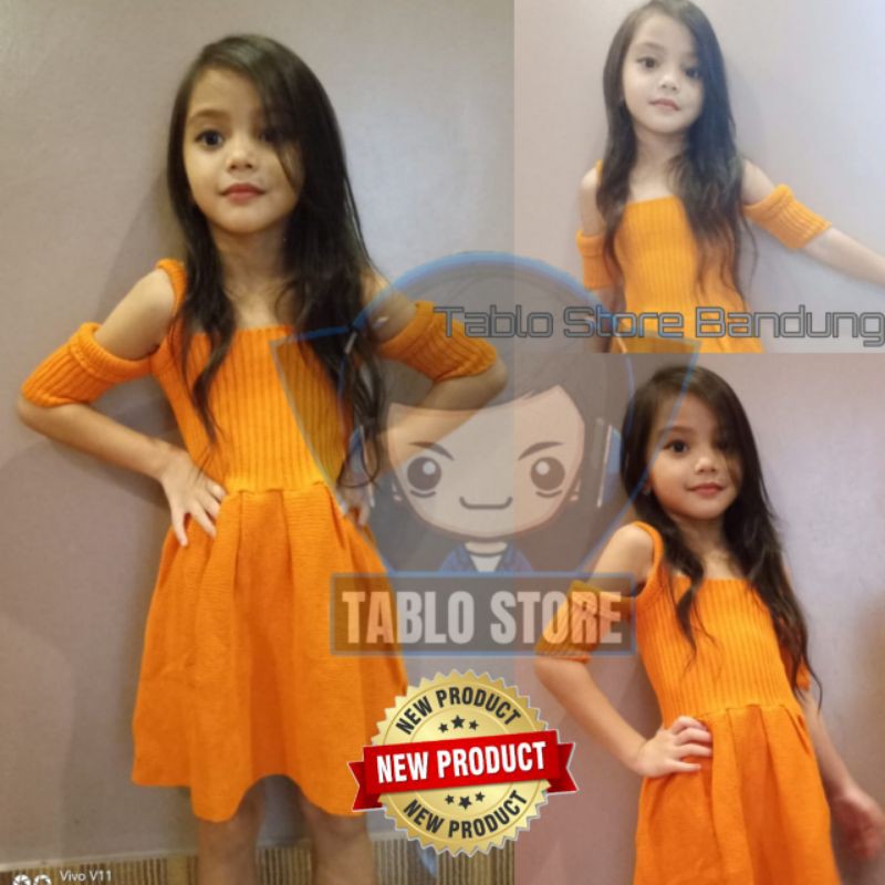 DRESS SABRINA Tunik Musim Panas / BLOUSE ELSA / BAJU ANAK RAJUT PEREMPUAN 2 - 4 Tahun