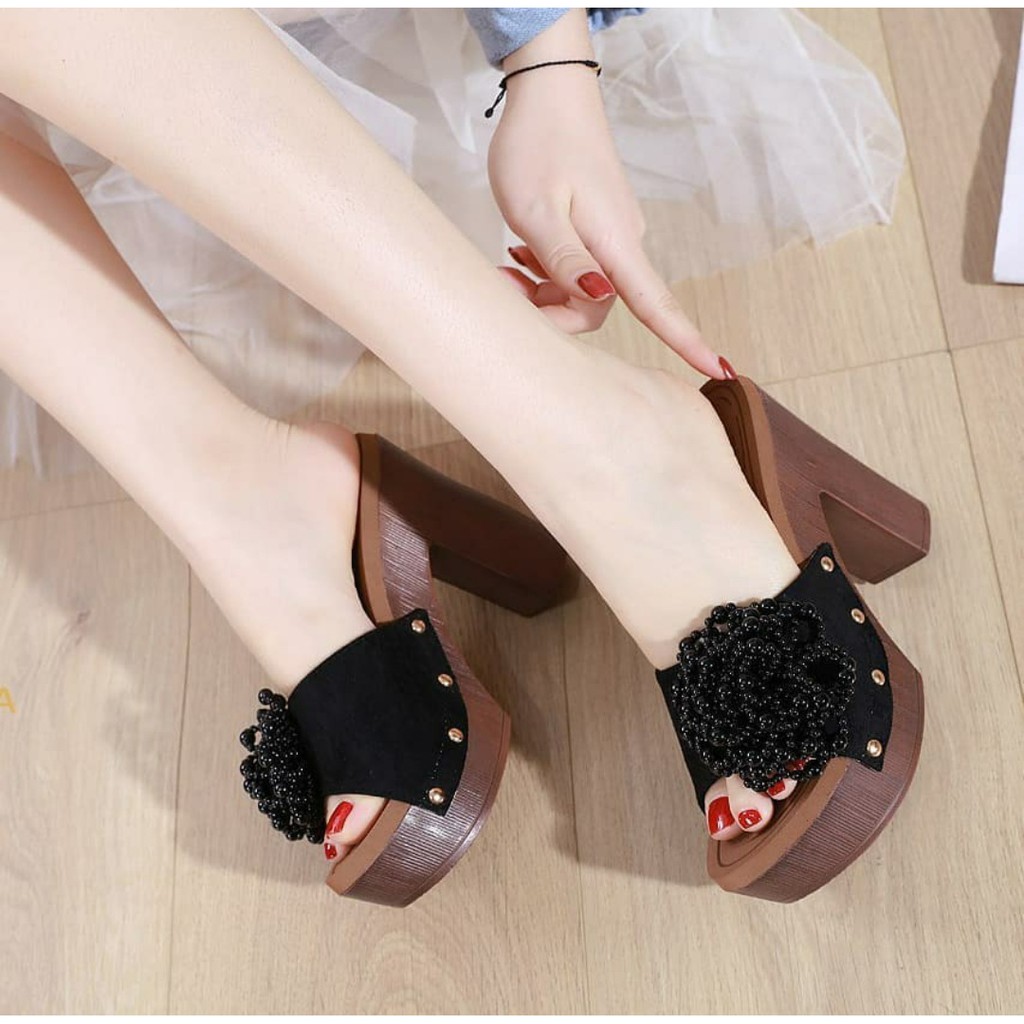 herdian dr 055 bunga sandal heels wanita