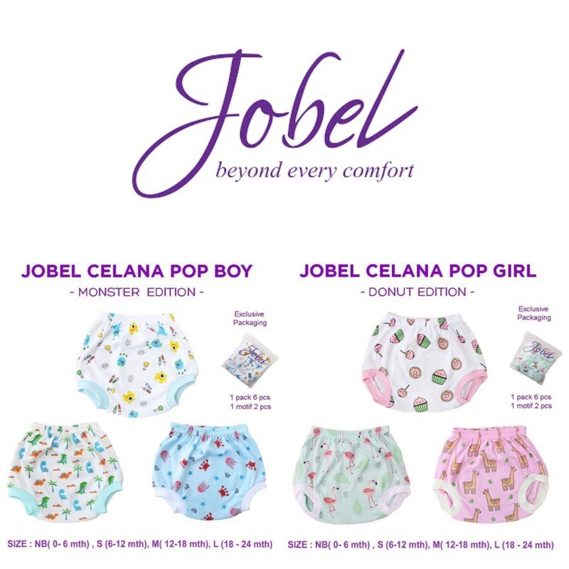 Jobel Celana Pop Boy Monster edition 6pcs Celana Bayi Laki Laki