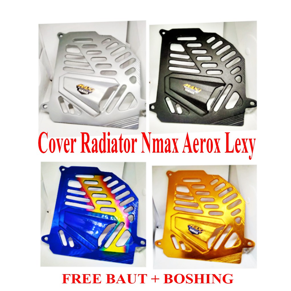 Cover Tutup Radiator CNC Nmax Old New Aerox Lexi Lexy Bonus Baut Boshing Kualitas Import