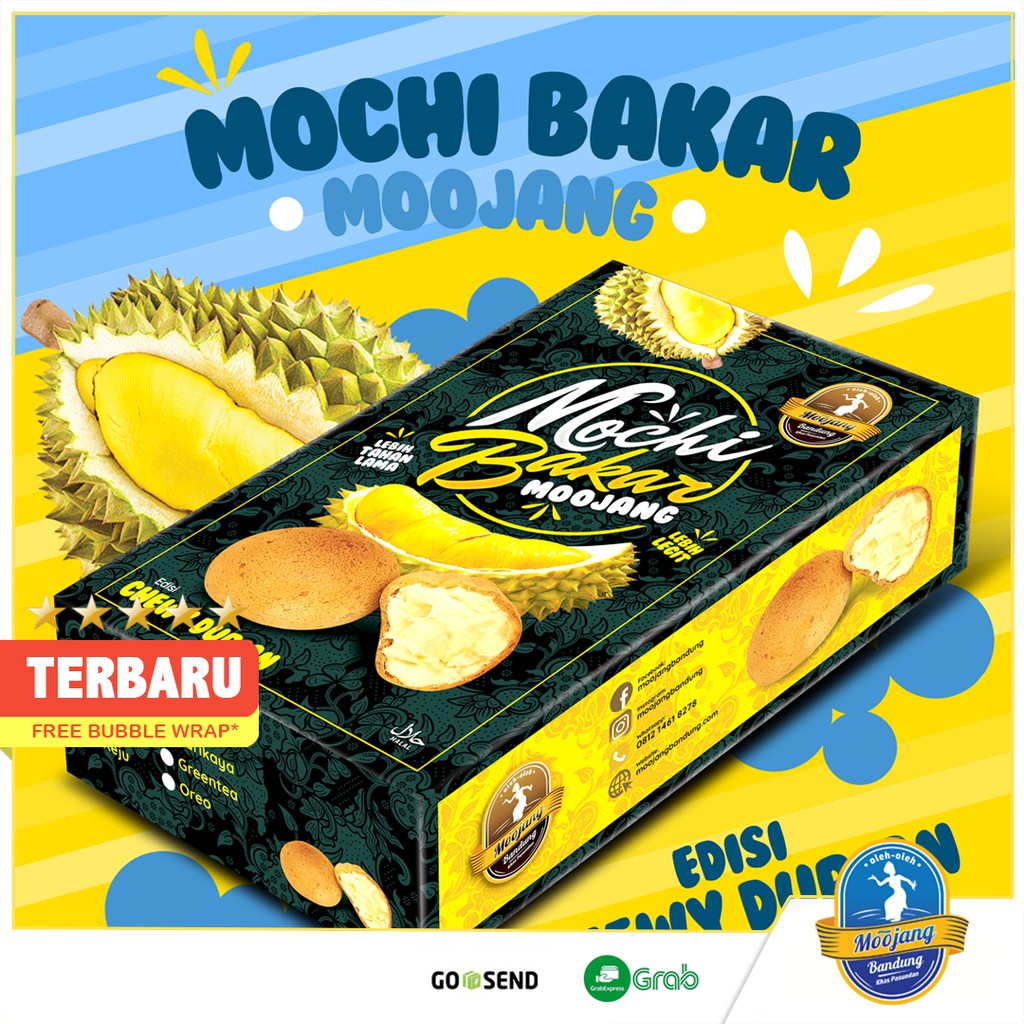 Mochi Bakar Durian Chewy Soes Durian Moojang Bandung Kualitas Premium Durian Asli best seller