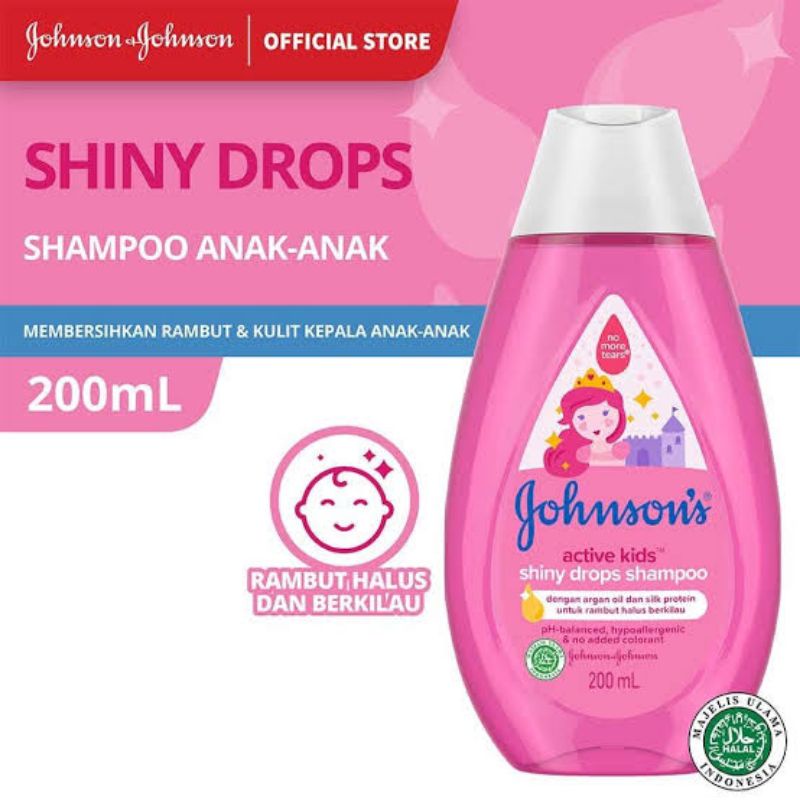 Johnson's Kids Shiny Drops Shampoo 100ml 200ml - Johnson Shampo Anak