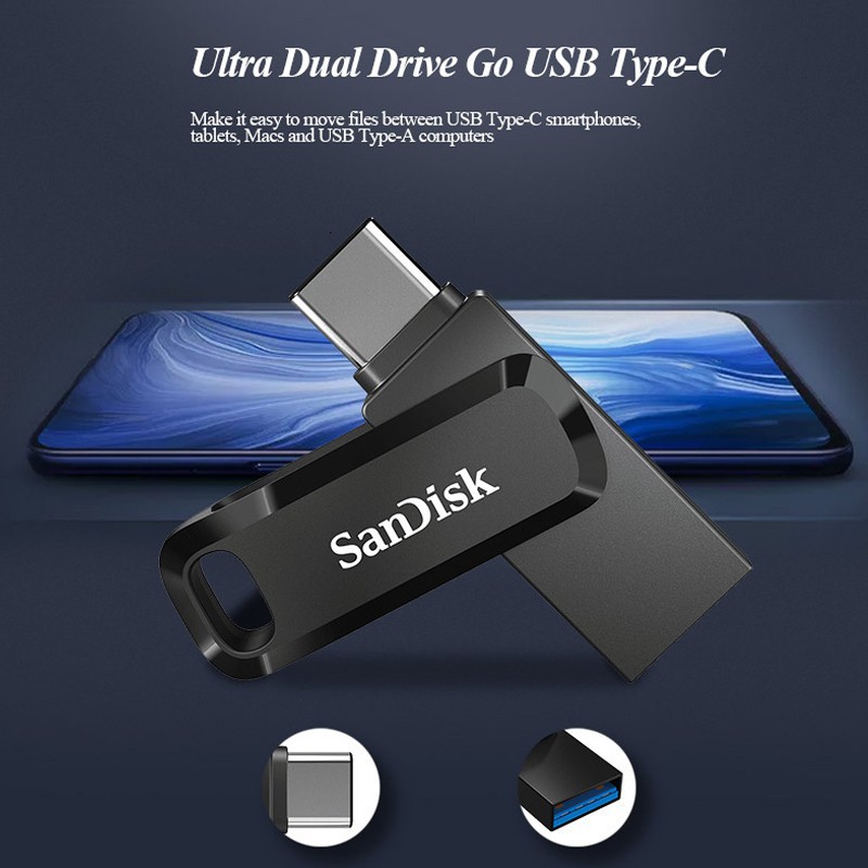 Flashdisk OTG Type C Sandisk 128GB OTG USB 3.1 ORIGINAL